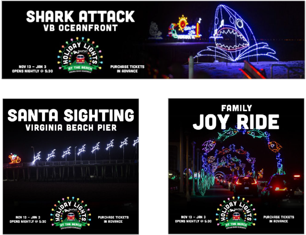VB Holiday Lights ads