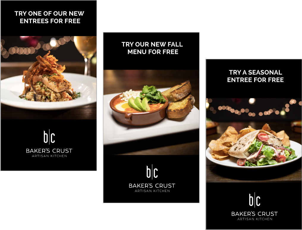 Bakers crust ad montage